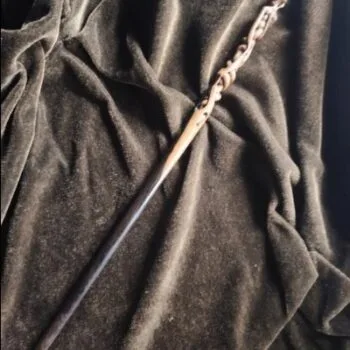 Gemstone Inlaid Decorative Ritual Scepter for Collectors