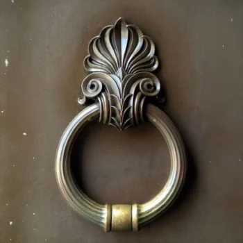 Antique Floral Scroll Design Decorative Door Handle for Vintage