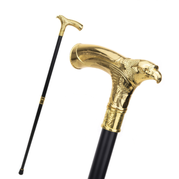 Vintage Gold-Plated Eagle Head Walking Cane