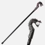 Gothic Dragon Head Walking Cane with Crystal Ball
