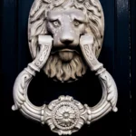 Ornate Vintage Lion Head Door Knocker