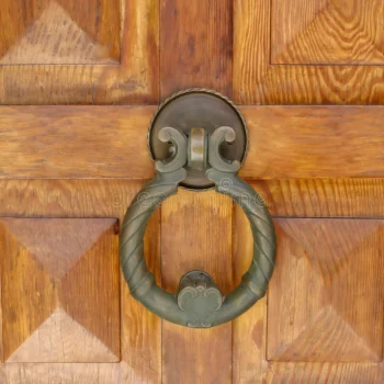 Vintage Bronze Door Knocker with Twist Design