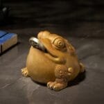 Handmade Brass Money Frog Ornament for Home Decor Gift