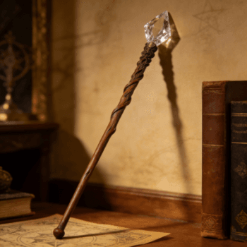 Artisan Crafted Magic Staff with Crystal Top for Fantasy Decor